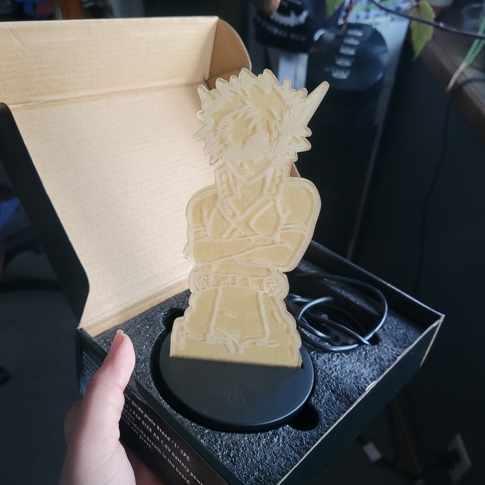 Xitigogo My Hero Academia Katsuki Bakugo Figure Character 3D LED Light